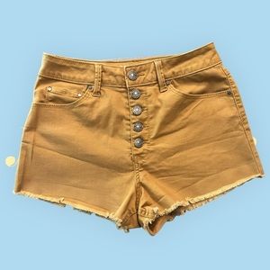 Rewash Casey Mustard Yellow High Rise Short